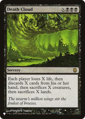 Death Cloud card from The List Reprints