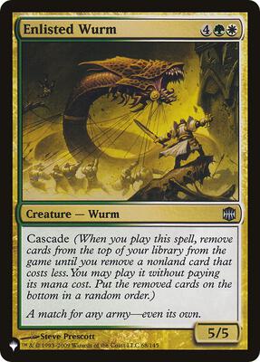 Enlisted Wurm card from The List Reprints