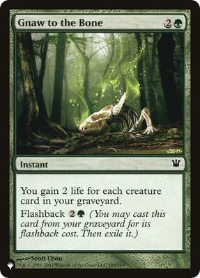Gnaw to the Bone card from The List Reprints