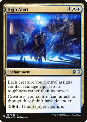 High Alert card from The List Reprints