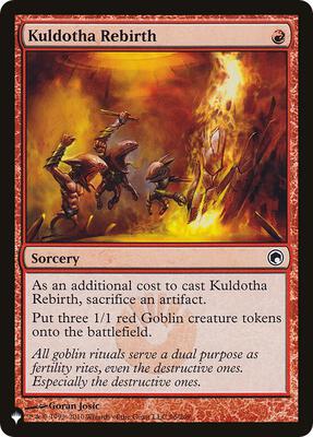 Kuldotha Rebirth card from The List Reprints