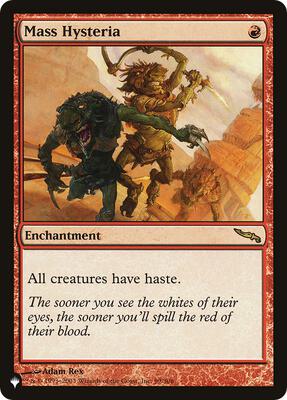 Mass Hysteria card from The List Reprints