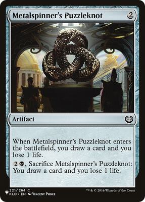 Metalspinner's Puzzleknot card from The List Reprints