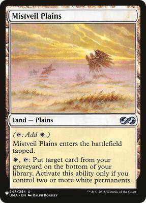 Mistveil Plains card from The List Reprints