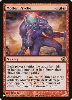 Molten Psyche card from The List Reprints