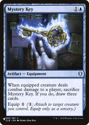 Mystery Key card from The List Reprints