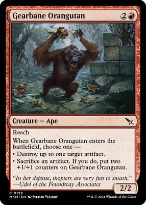 Gearbane Orangutan card from Murders at Karlov Manor