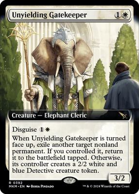 Unyielding Gatekeeper (Extended Art) card from Murders at Karlov Manor