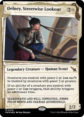 Delney, Streetwise Lookout (Showcase) (Invisible Ink) card from Murders at Karlov Manor