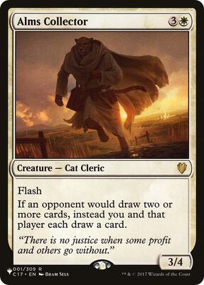 Alms Collector card from The List Reprints
