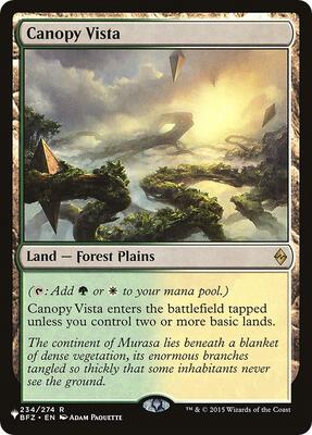 Canopy Vista (BFZ) card from The List Reprints