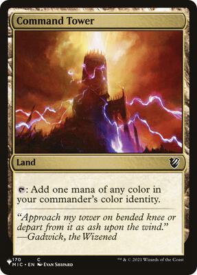 Command Tower (MIC) card from The List Reprints