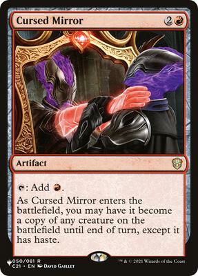 Cursed Mirror card from The List Reprints
