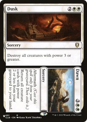 Dusk // Dawn card from The List Reprints
