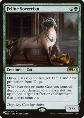 Feline Sovereign card from The List Reprints