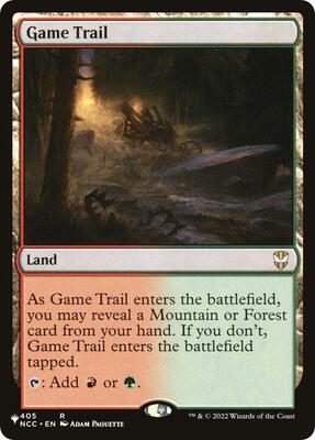 Game Trail card from The List Reprints