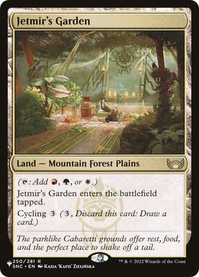 Jetmir's Garden card from The List Reprints