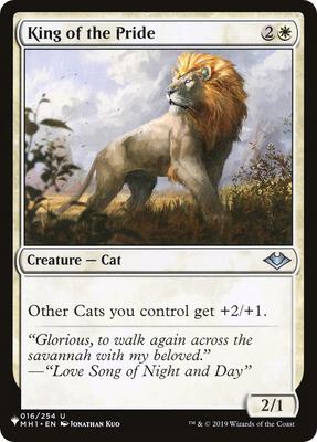 King of the Pride card from The List Reprints