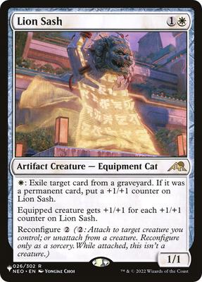 Lion Sash card from The List Reprints