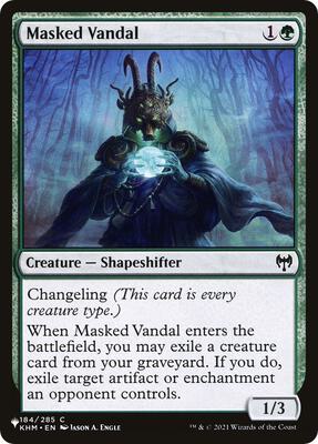 Masked Vandal card from The List Reprints