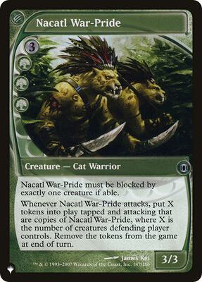 Nacatl War-Pride card from The List Reprints