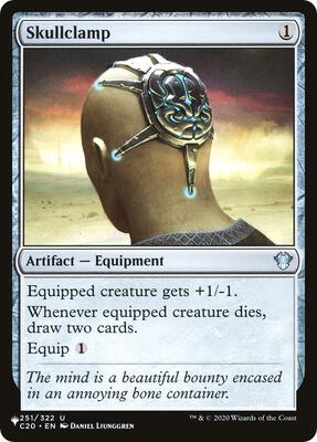 Skullclamp (C20) card from The List Reprints