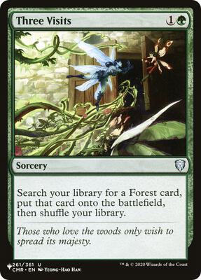 Three Visits card from The List Reprints