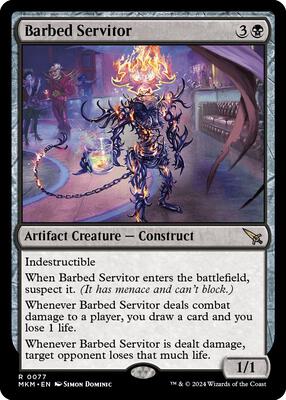 Barbed Servitor card from Murders at Karlov Manor