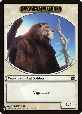 Cat Soldier // Warrior Double-Sided Token card from The List Reprints