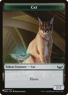 Cat (009) // Dog Double-Sided Token card from The List Reprints