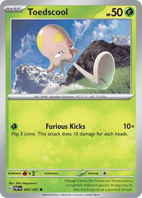Toedscool - 004/091 card from SV: Paldean Fates