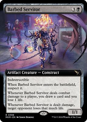 Barbed Servitor (Extended Art) card from Murders at Karlov Manor