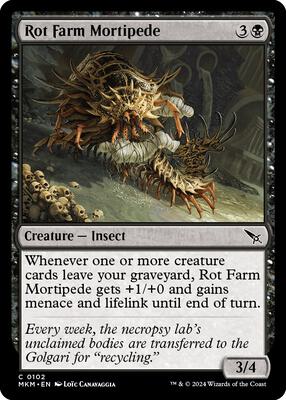 Rot Farm Mortipede card from Murders at Karlov Manor
