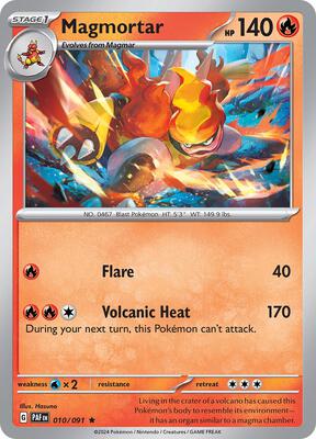 Magmortar card from SV: Paldean Fates
