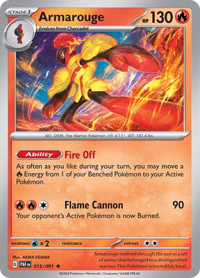 Armarouge - 015/091 card from SV: Paldean Fates