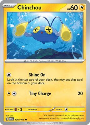 Chinchou card from SV: Paldean Fates