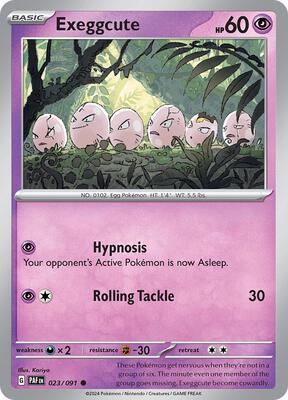 Exeggcute card from SV: Paldean Fates