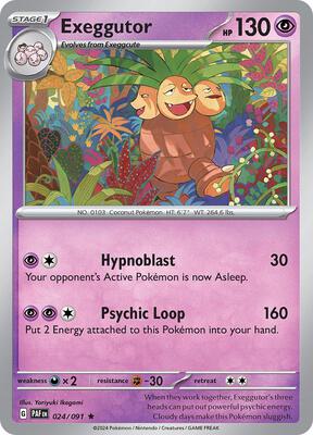 Exeggutor card from SV: Paldean Fates