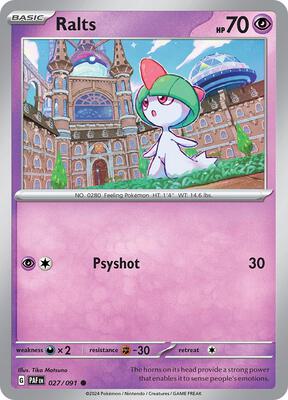 Ralts - 027/091 card from SV: Paldean Fates