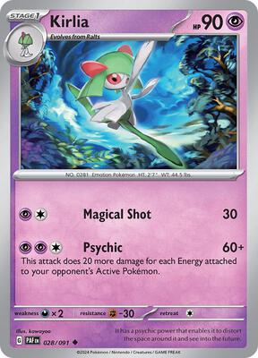 Kirlia - 028/091 card from SV: Paldean Fates