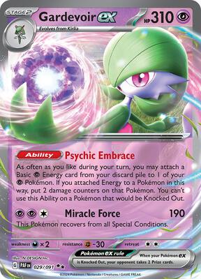 Gardevoir ex - 029/091 card from SV: Paldean Fates