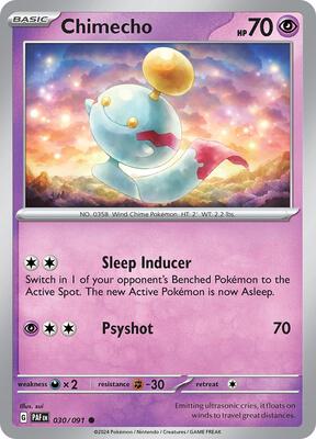 Chimecho card from SV: Paldean Fates
