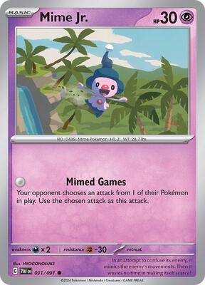 Mime Jr. - 031/091 card from SV: Paldean Fates