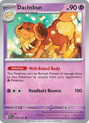 Dachsbun - 039/091 card from SV: Paldean Fates