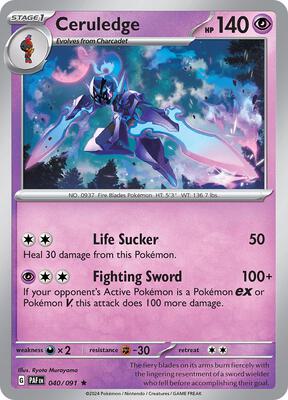 Ceruledge - 040/091 card from SV: Paldean Fates