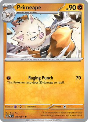 Primeape - 046/091 card from SV: Paldean Fates