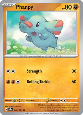 Phanpy card from SV: Paldean Fates
