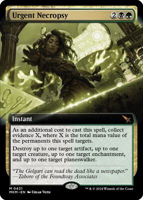 Urgent Necropsy (Extended Art) card from Murders at Karlov Manor