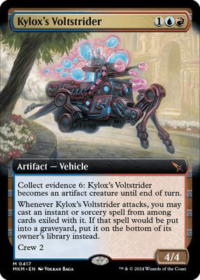 Kylox's Voltstrider (Extended Art) card from Murders at Karlov Manor