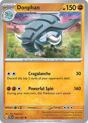Donphan card from SV: Paldean Fates